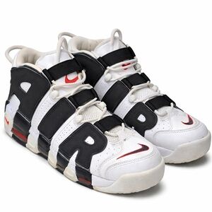 Nike Air More Uptempo White Black Red Size 13 Mens Basketball Shoes